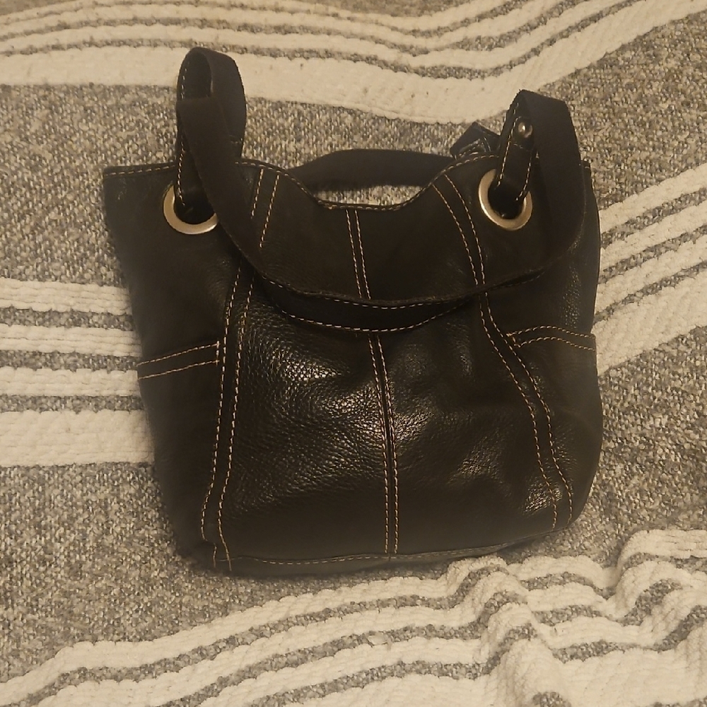 Fossil Black Leather Shoulder Bag